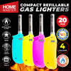 Home Master 20PCE Gas Lighter Compact Variable Flame Safe Lock 13.5cm