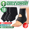 1st Care 12PCE Premium Quality Neoprene Ankle Supports Adjustable Flexible