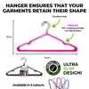 Home Master 96PCE Coat Hangers PVC Coated Non-Slip Coloured Chrome Hook 40cm