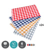 Home Master 24PCE Tablecloths Flannel Back Cheque Design Reusable 175cm