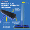 Xtra Kleen 12PCE 2-In-1 Rubber Broom & Squeegee Telescopic Handle 75 - 130cm