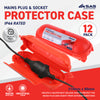 SAS Electrical 12PCE Mains Plug & Socket Protector Case Watertight 210 x 80mm