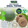 Garden Greens 24PCE Sisal Twine Organic Coarse Fibre Recyclable 50m