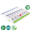 1st Care 12PCE Weekly Pill Organiser Large AM/PM Compartments 11 x 22cm