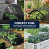 Garden Greens12PCE Seedling Tunnel Mesh Guard Adjustable Foldable Reusable 2m