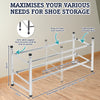 Home Master 6PCE Adjustable 2 Tier Shoe Racks Stainless Steel 35 x 62cm