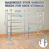 Home Master 4PCE Adjustable 4 Tier Shoe Racks Stainless Steel 67.5 x 62cm