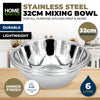 Home Master 24PCE Mixing Bowl 32cm High Quality Polished Stainless Steel 5.1L