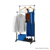 Home Master 6PCE Double Rail Telescopic Garment Rack Adjustable Height