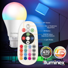 illuminex 6PCE 4.8W Bayonet Cap LED RGB/Warm White Globe Remote Controlled