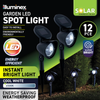 illuminex 12PCE Garden LED Solar Spot Lights Cool White Weatherprooof 31cm