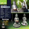 illuminex 4PCE LED Solar Light Buddha Statue Rust/Weather Resistant 29cm