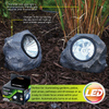 illuminex 12PCE LED Solar Rock Spot Lights Weatherproof Cool White 56 x 75mm