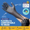 Xtra Kleen 1000PCE Disposable Nitrile Gloves Black Latex Powder Free Size M