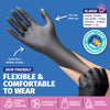 Xtra Kleen 1000PCE Disposable Nitrile Gloves Black Latex Powder Free Size XL