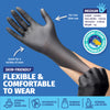 Xtra Kleen 1000PCE Disposable Nitrile Gloves Black Latex Powder Free Size L