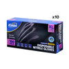 Xtra Kleen 1000PCE Disposable Nitrile Gloves Black Latex Powder Free Size XL