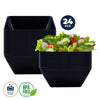 Home Master 24PCE Melamine Bowls Square Black Unbreakable BPA Free 7cm x 15cm