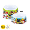 Pet Basic 48PCE Melamine Dog Bowls 310ml Quirky Cartoon Designs 18cm