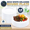 Home Master 48PCE Melamine Plates Lightweight Chip & Scratch Resistant 30cm