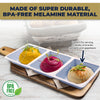 Home Master 24PCE Melamine Serving Trays 3 Sections Dips Antipasto 33.5cm