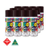 Australian Export 12PK 250g Aerosol Spray Paint Cans [Colour: Black - Matt]