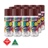 Australian Export 12PK 250gm Aerosol Spray Paint Cans  [Colour: Mission Brown]