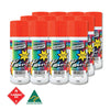 Australian Export 12PK 250gm Aerosol Spray Paint Cans [Colour: International Orange]