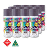 Australian Export 12PK 250gm Aerosol Spray Paint Cans  [Colour: Machinery Grey]