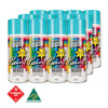 Australian Export 12PK 250gm Aerosol Spray Paint Cans [Colour: Turquoise]