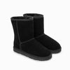 Ugg Boots Genuine Australian Sheepskin Unisex Short Classic Suede (Black, EU35)