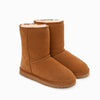 Ugg Boots Genuine Australian Sheepskin Unisex Short Classic Suede (Chestnut, EU35)