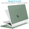 15 inch Air 2023 MacBook Air Matte Case  A2941 M2 Chip Hard Shell Case Keyboard Cover Midnight Green