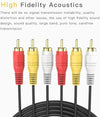 1.5M 3 RCA 3RCA L + R + V Composite AV Audio Video Cable Gold Male Plated M/M