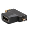 2in1 Mini HDMI Micro HDMI Male to HDMI Female Adapter Converter 1080P