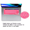 Keyboard Cover Skin For MacBook Pro 13 Pro 16 A2338 A2289 A2251 A2141 M1 M2 2020 to 2023 Hot Pink