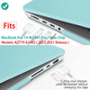 Suitable for  MacBook Pro 14 Max Inch Case 2023 2022 2021 M2 A2779 M1 A2442 Hardshell Case Keyboard Cover Turquoise