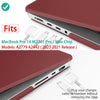 Suitable for  MacBook Pro 14 Max Inch Case 2023 2022 2021 M2 A2779 M1 A2442 Hardshell Case Keyboard Cover Wine Red