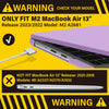 Suitable for  2023 2022 MacBook Air 13 inch case M2 Model A2681 Hard Shell Case Keyboard Cover Purple