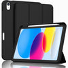 iPad 10th Case 10.9 Inch 2022 with Pencil Holder, Smart iPad Case with Soft TPU Auto Wake Sleep Black