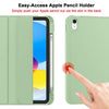 iPad 10th Case 10.9 Inch 2022 with Pencil Holder, Smart iPad Case with Soft TPU Auto Wake Sleep Green