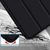 iPad 10th Case 10.9 Inch 2022 with Pencil Holder, Smart iPad Clear Case with Soft TPU Auto Wake Sleep Black