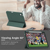 iPad 10th Case 10.9 Inch 2022 with Pencil Holder, Smart iPad Clear Case with Soft TPU Auto Wake Sleep Dark Green