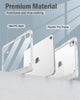 iPad 10th Case 10.9 Inch 2022 with Pencil Holder, Smart iPad Clear Case with Soft TPU Auto Wake Sleep Grey