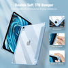 iPad 10th Case 10.9 Inch 2022 with Pencil Holder, Smart iPad Clear Case with Soft TPU Auto Wake Sleep Sky Blue