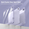 iPad 10th Case 10.9 Inch 2022 with Pencil Holder, Smart iPad Clear Case with Soft TPU Auto Wake Sleep Lavender