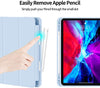 iPad Pro 11 Inch 2020 Soft Tpu Smart Premium Case Auto Sleep Wake Stand Cover Pencil holder ice blue