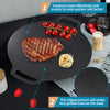 Korean Grill Pan Nonstick 6 Layer 40cm Round BBQ Griddle Indoor or Outdoor Cooking