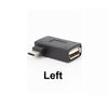 Left Angled Micro Usb Otg Male To Usb FemaleFlash Disk Adapter