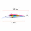 6x Popper Minnow 13.3cm Fishing Lure Lures Surface Tackle Fresh Saltwater